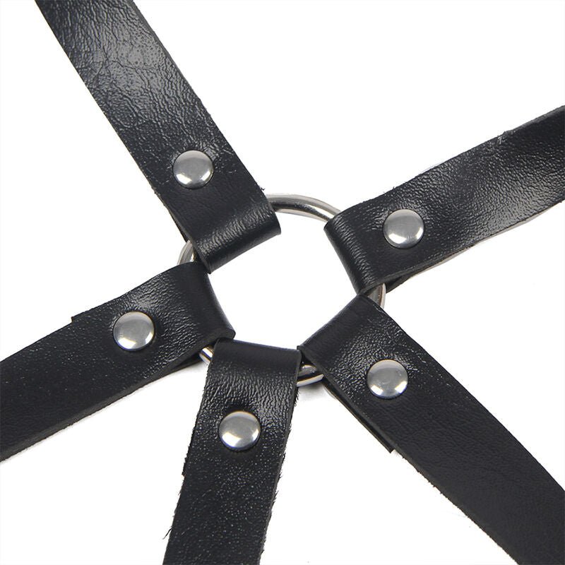 SUBBLIME - LEATHER RING CHEST HARNESS BLACK ONE SIZE - Toys "n" Us