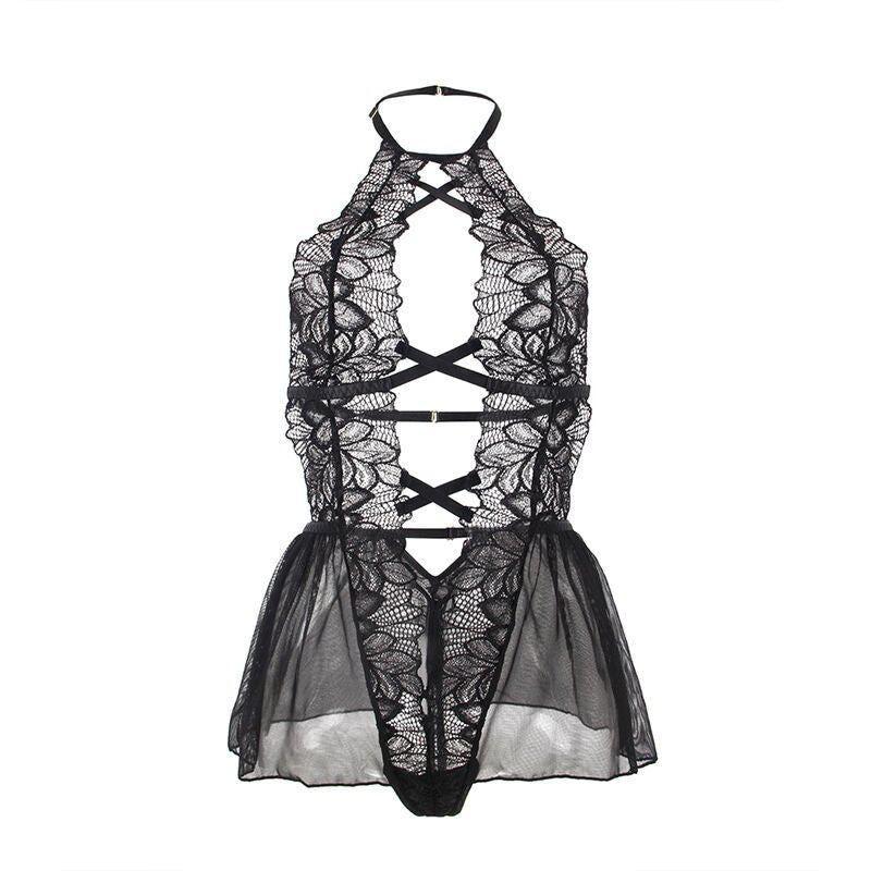 SUBBLIME - TEDDY HALTER NECK BARE BACK LACE BLACK L/XL - Toys "n" Us