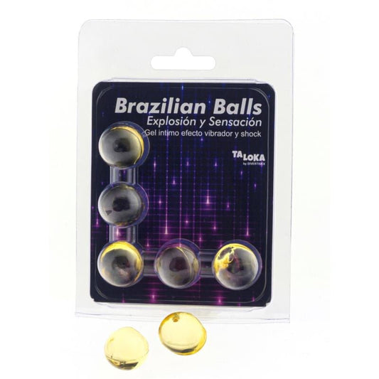 TALOKA - 5 BRAZILIAN BALLS VIBRATING & SHOCK EFFECT EXCITING GEL - Toys "n" Us