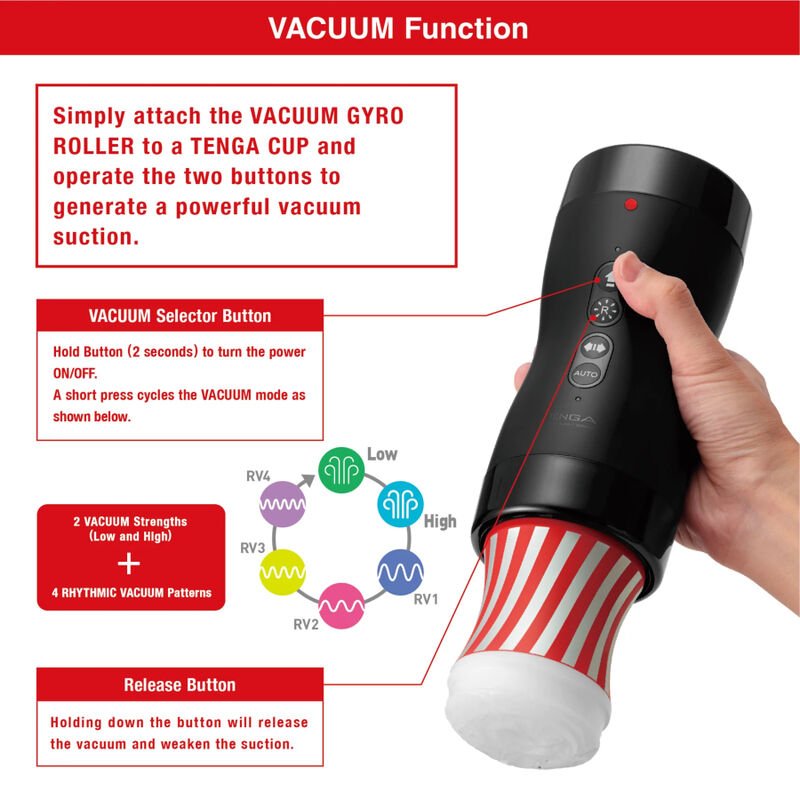 TENGA - SUCO E ROTAO DO ROLO GYRO A VCUO - Toys "n" Us
